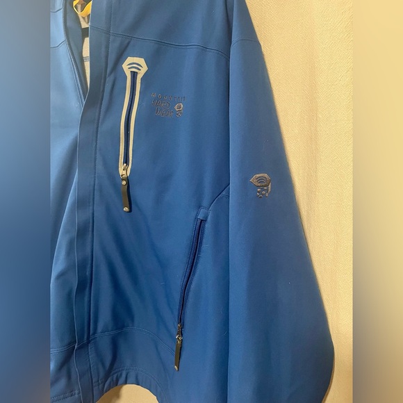 Mountain Hardwear Hooded Men's Performance Jacket in Vibrant Blue; Size Large - Picture 3 of 9